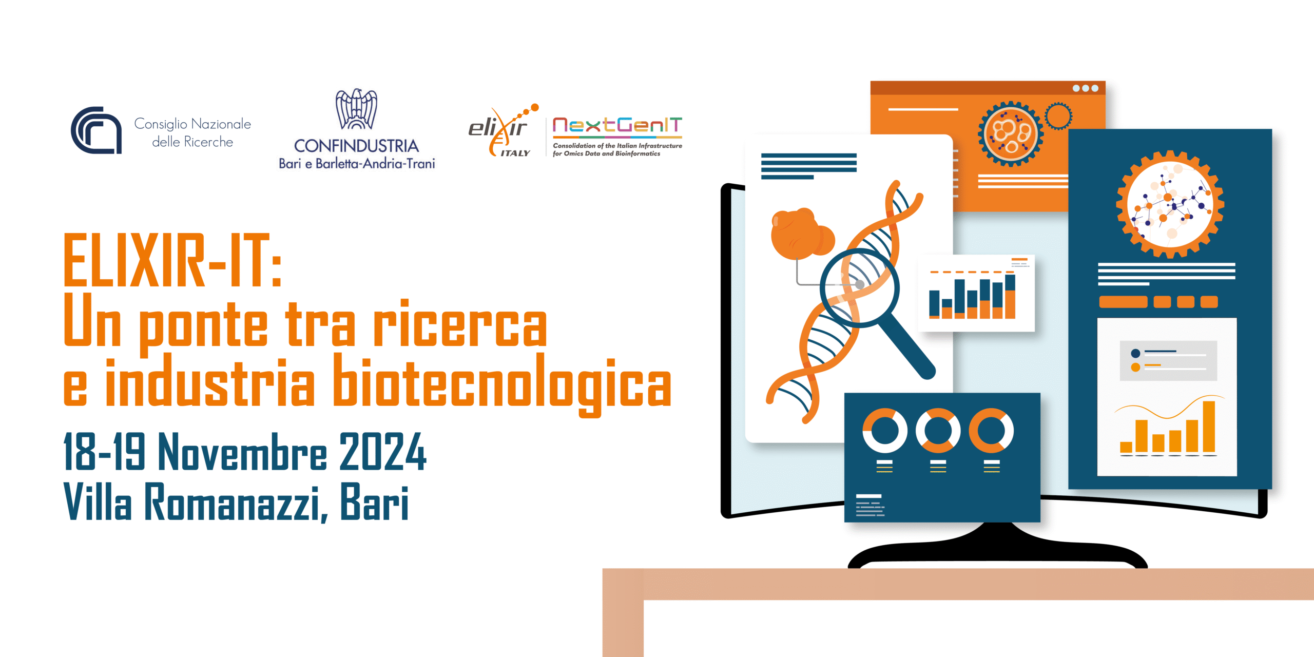 ELIXIR-IT - A Bridge Between Research and Biotechnology Industry - Event banner