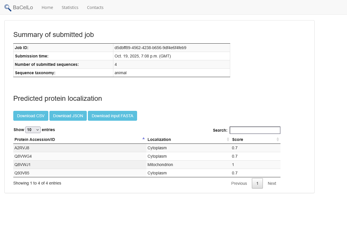 BaCelLo - User interface
