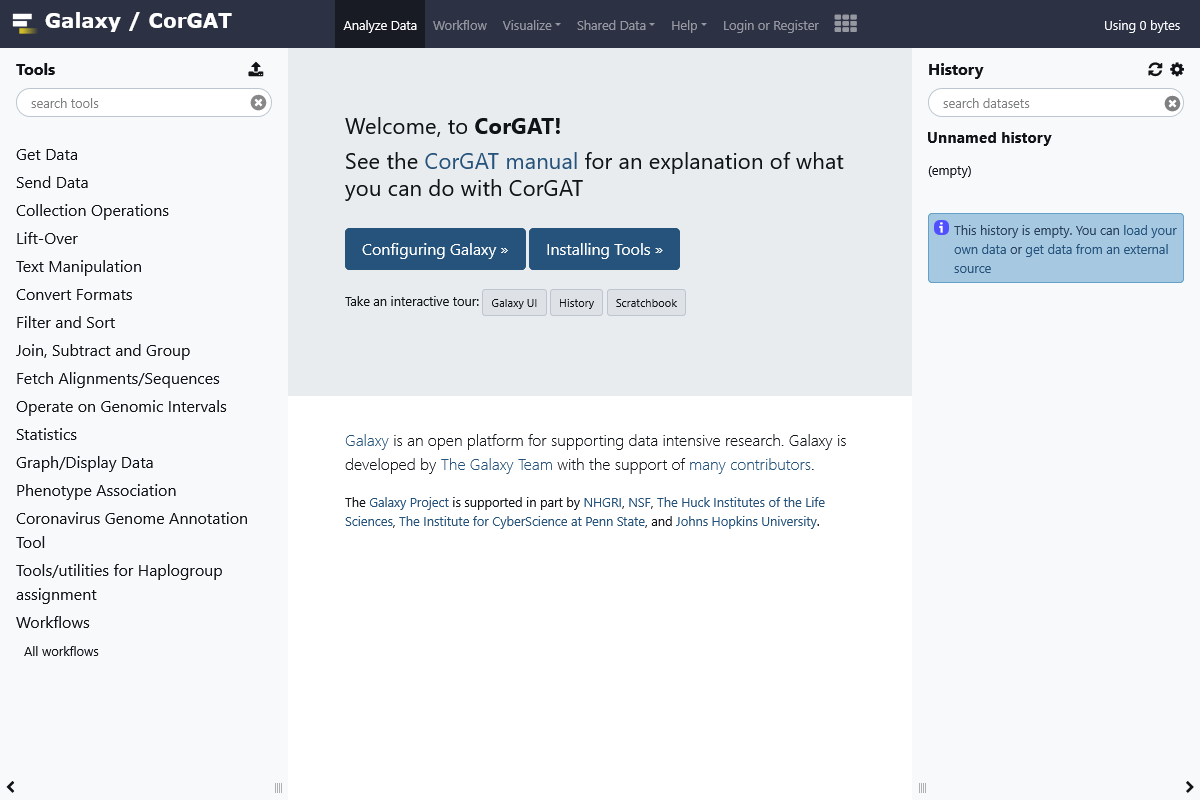 CorGAT - User interface