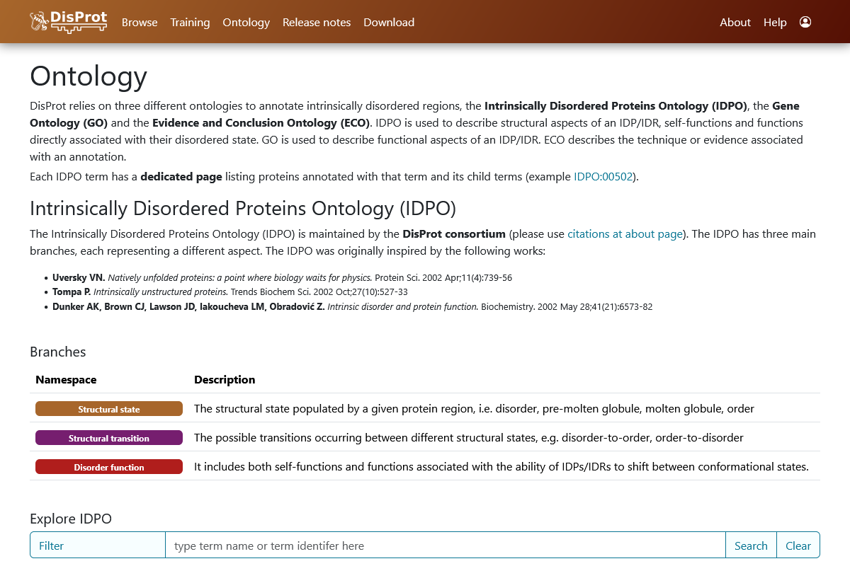IDP Ontology - User interface