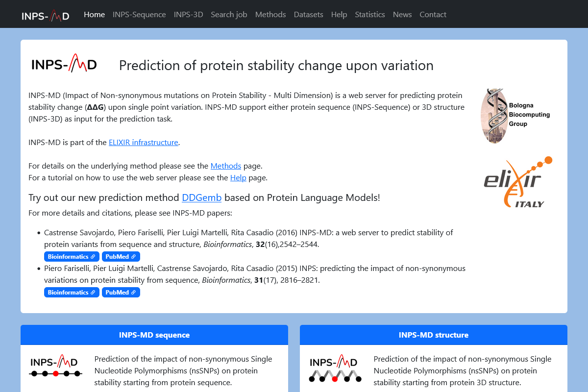 INPS-MD - User interface