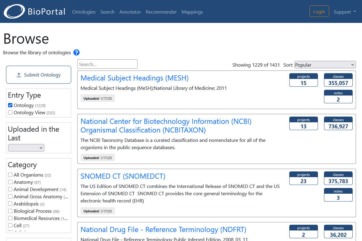 BioPortal - User interface