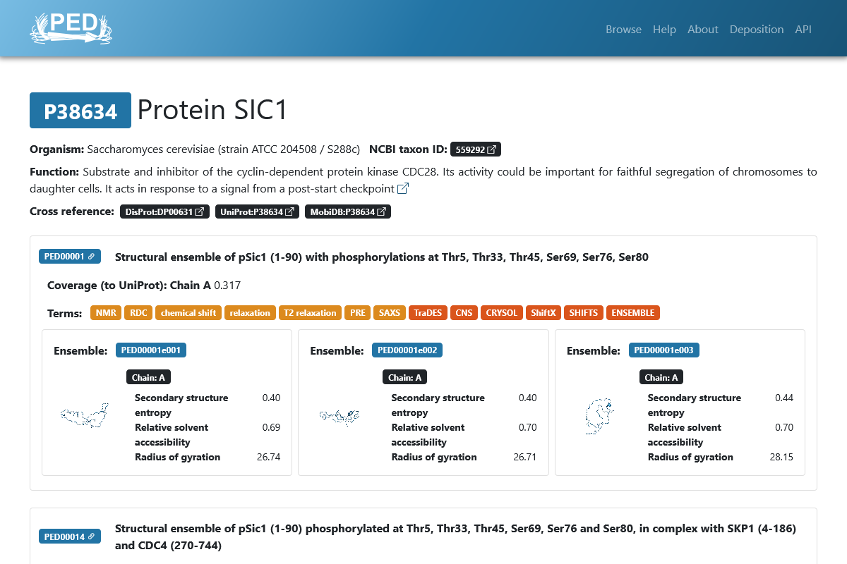 PED - User interface