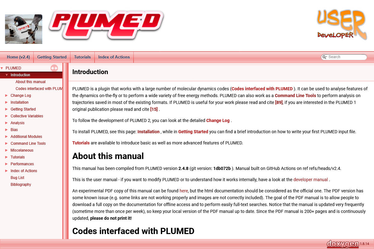 Plumed - User interface