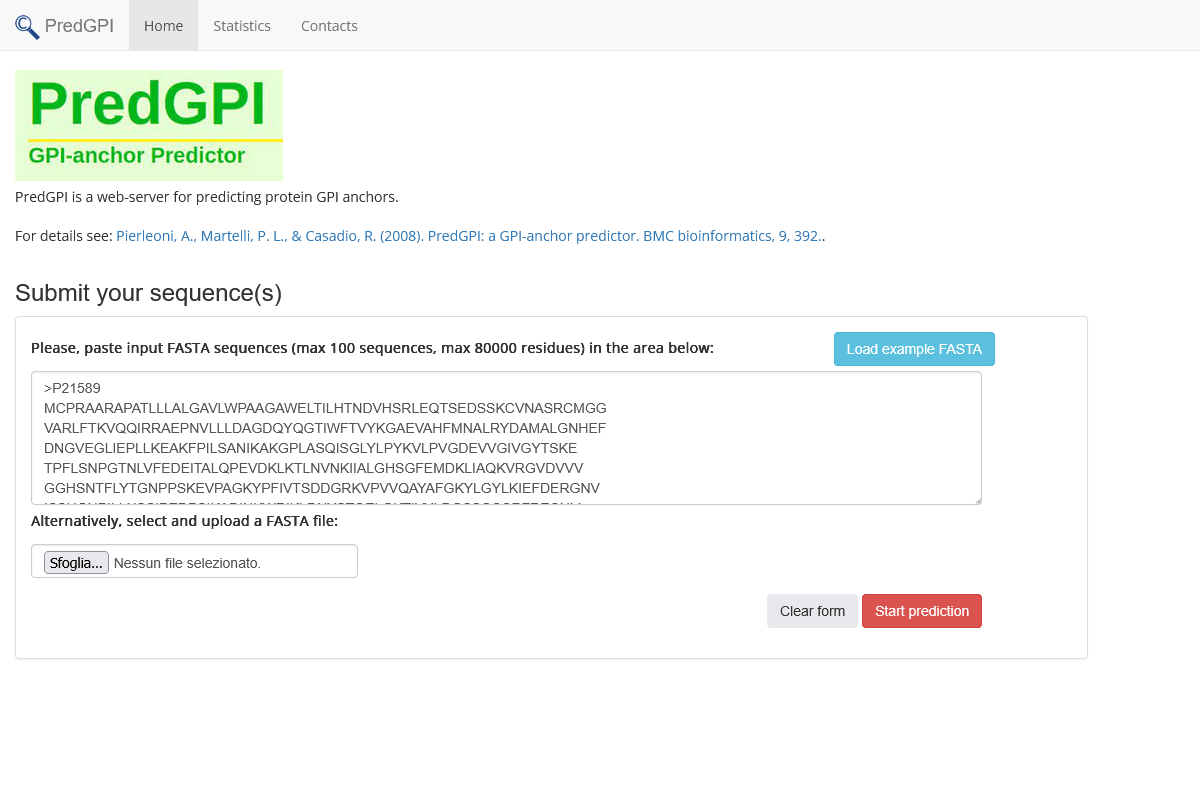 PredGPI - User interface