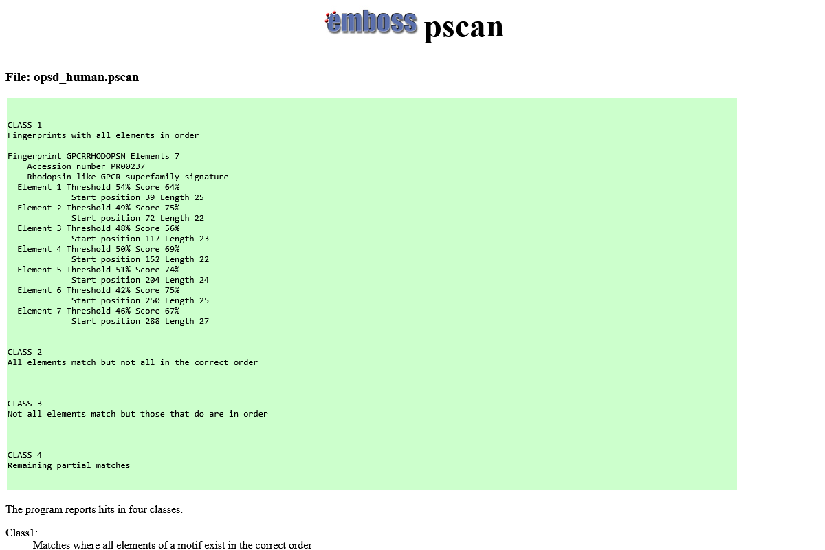 Pscan - User interface