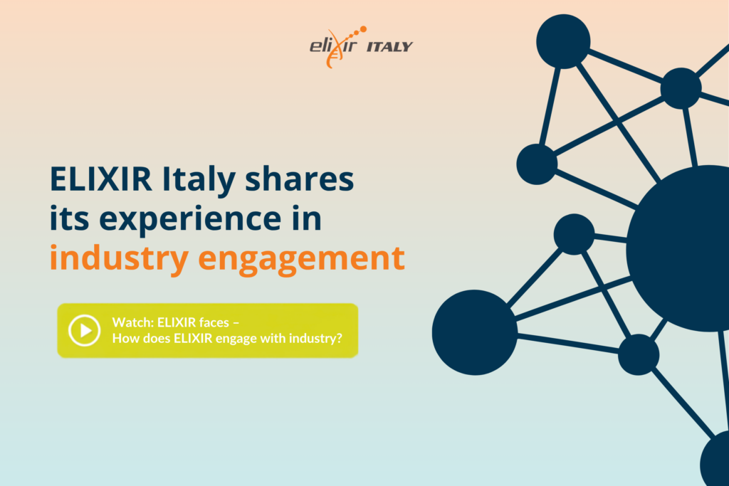 ELIXIR-IT shares its experience in industry engagement Banner