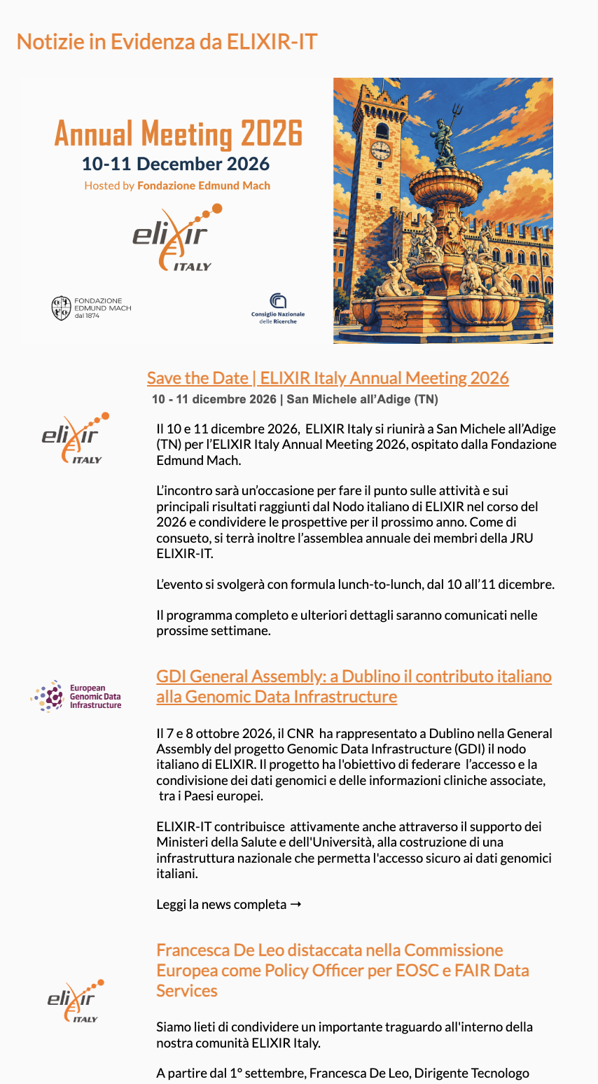 Screenshot of the newsletter issue